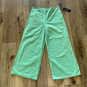 NWT High Rise Current Air Wide Leg Mint Green Pants
